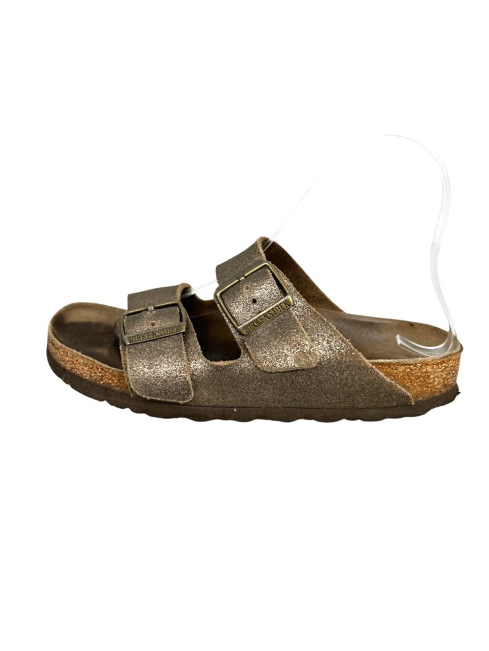 Birkenstock Arizona Washed Metallic Antique Gold Sandals Size 37 EU 6-6.5 US